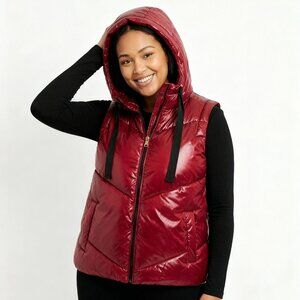 Love and sports puffer vest burgundy size medium NWT